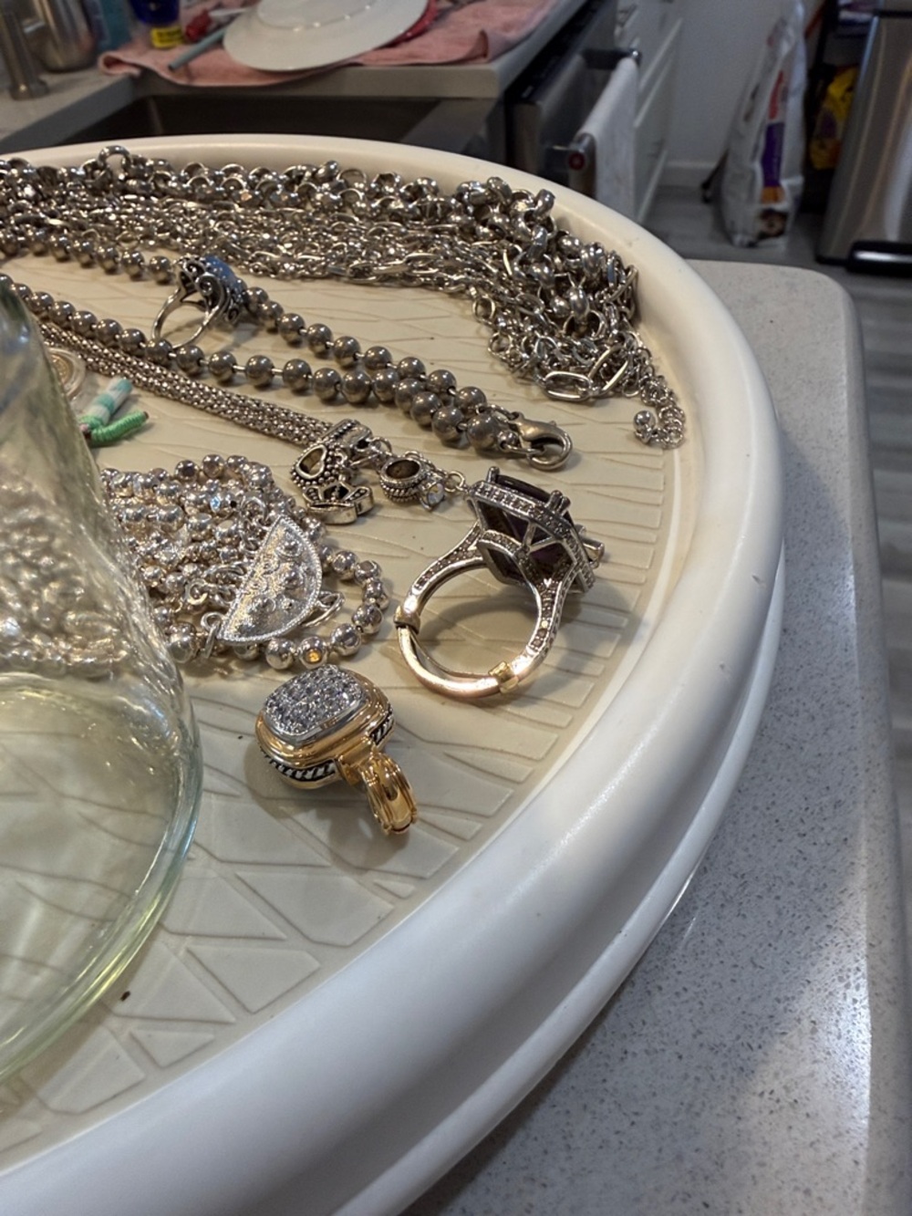 JAR of Jewels. Mixed Silver-Tone and Multicolor Necklace & Jewelry Lot - Picture 10 of 12